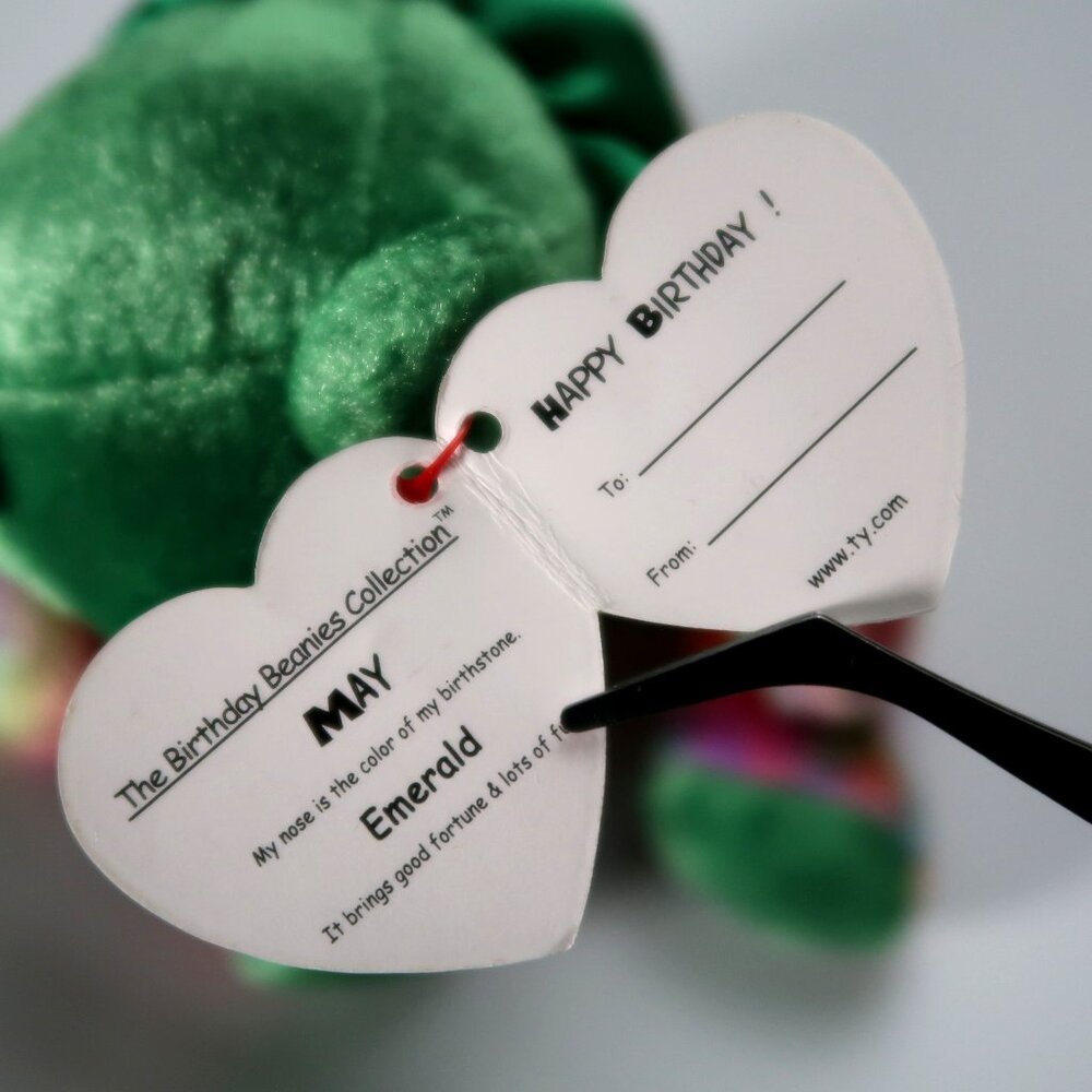 TY Beanie Baby - May Birthday‎ Bear (With Ruffles) | MWMT Mint Tags | Retired - Picture 12 of 16